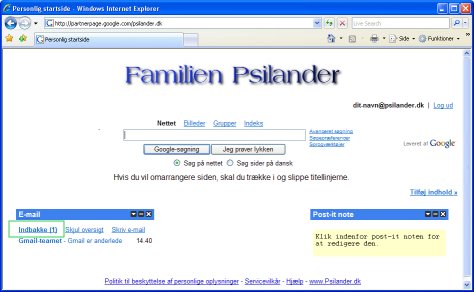 Klik ind på din Web e-mail.