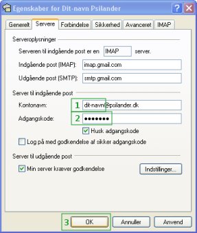 Egenskaber Server
